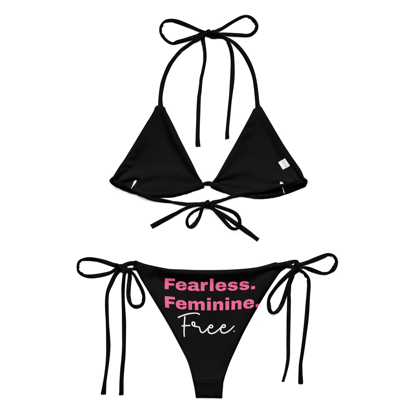 All-over print recycled string bikini